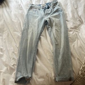 Straight leg jeans